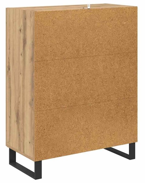VidaXL Széf Artisan tölgy 69,5 x 34 x 90 cm Műszaki fa és vas