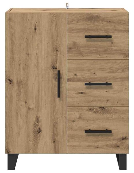 VidaXL Széf Artisan tölgy 69,5 x 34 x 90 cm Műszaki fa és vas