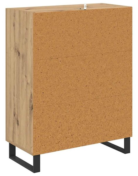VidaXL Széf Artisan tölgy 69,5 x 34 x 90 cm Műszaki fa és vas