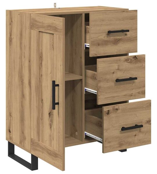 VidaXL Széf Artisan tölgy 69,5 x 34 x 90 cm Műszaki fa és vas