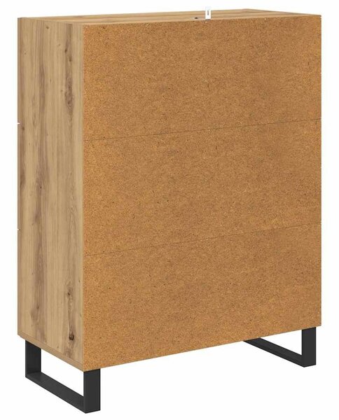 VidaXL Széf Artisan tölgy 69,5 x 34 x 90 cm Műszaki fa és vas