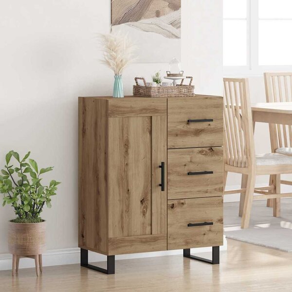 VidaXL Széf Artisan tölgy 69,5 x 34 x 90 cm Műszaki fa és vas