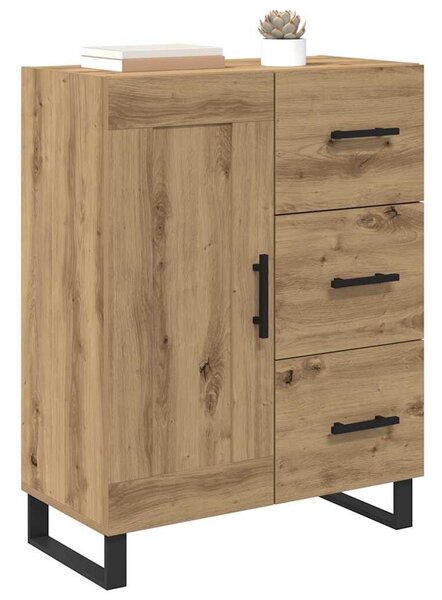 VidaXL Széf Artisan tölgy 69,5 x 34 x 90 cm Műszaki fa és vas