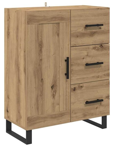 VidaXL Széf Artisan tölgy 69,5 x 34 x 90 cm Műszaki fa és vas