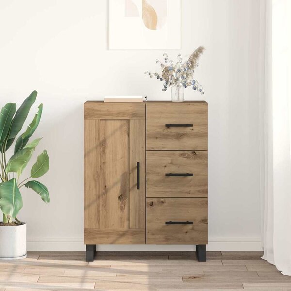 VidaXL Széf Artisan tölgy 69,5 x 34 x 90 cm Műszaki fa és vas