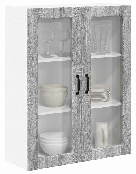 VidaXL Fali konyhaszekrény Szürke Sonoma 80 x 31 x 100 cm Faanyag