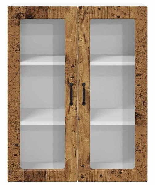 VidaXL Fali konyhaszekrény ajtóval Öreg fa 80 x 31 x 100 cm Faanyag