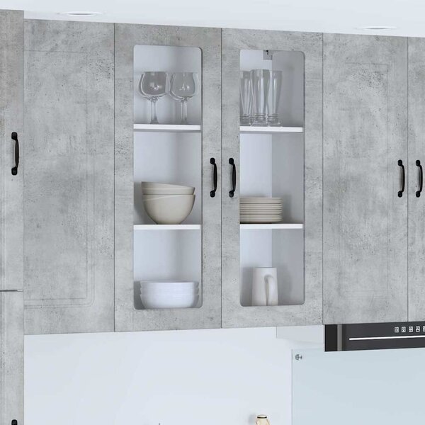 VidaXL Fali konyhaszekrény Beton Szürke 80 x 31 x 100 cm Faanyag