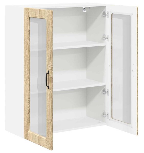 VidaXL Fali konyhaszekrény Sonoma tölgy 80 x 31 x 100 cm Faanyag
