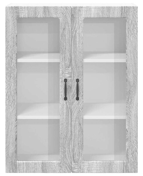 VidaXL Fali konyhaszekrény Szürke Sonoma 80 x 31 x 100 cm Faanyag