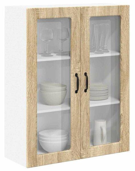 VidaXL Fali konyhaszekrény Sonoma tölgy 80 x 31 x 100 cm Faanyag