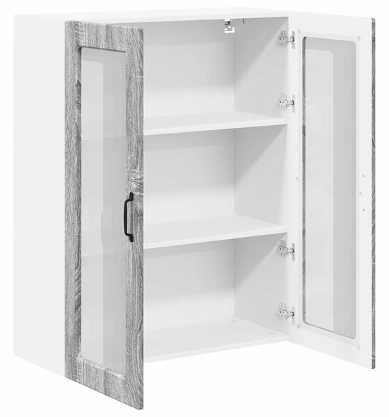 VidaXL Fali konyhaszekrény Szürke Sonoma 80 x 31 x 100 cm Faanyag