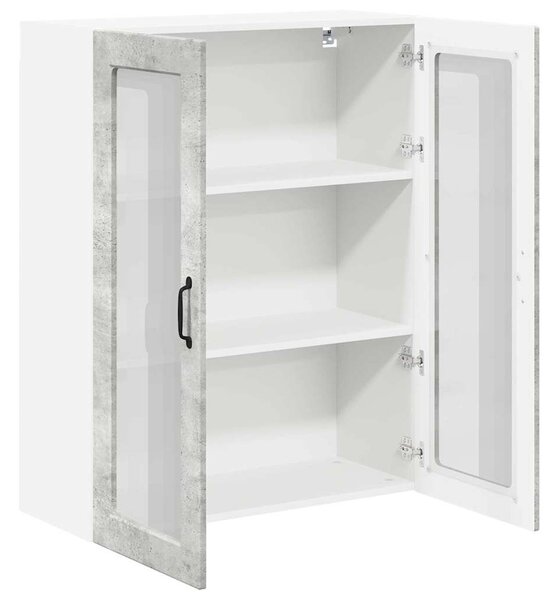 VidaXL Fali konyhaszekrény Beton Szürke 80 x 31 x 100 cm Faanyag