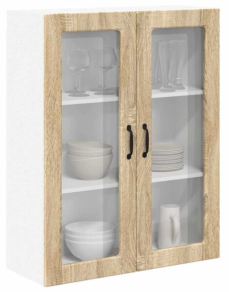 VidaXL Fali konyhaszekrény Sonoma tölgy 80 x 31 x 100 cm Faanyag