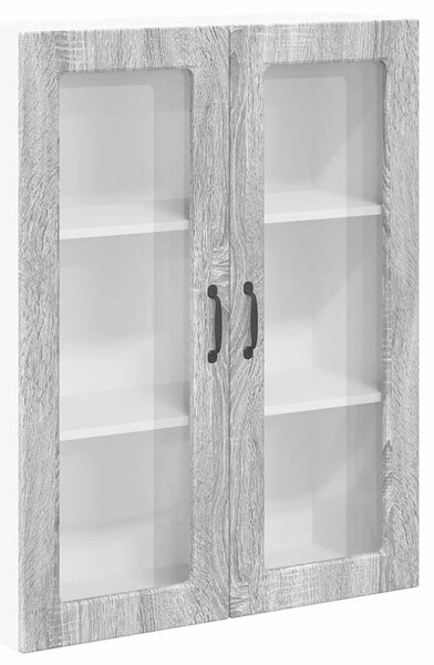 VidaXL Fali konyhaszekrény Szürke Sonoma 80 x 31 x 100 cm Faanyag