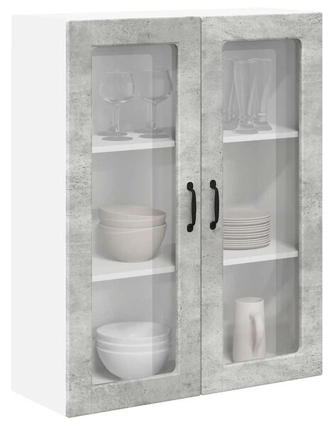 VidaXL Fali konyhaszekrény Beton Szürke 80 x 31 x 100 cm Faanyag