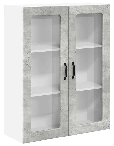 VidaXL Fali konyhaszekrény Beton Szürke 80 x 31 x 100 cm Faanyag