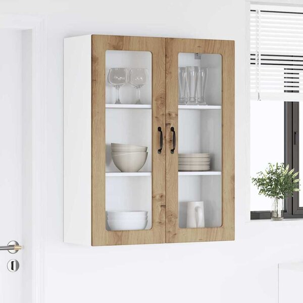 VidaXL Fali konyhaszekrény Artisan tölgy 80 x 31 x 100 cm Faanyag