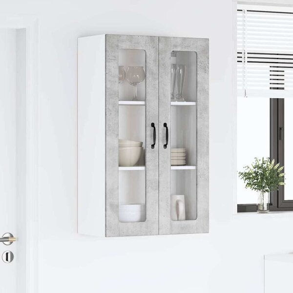 VidaXL Fali konyhaszekrény Beton Szürke 60 x 31 x 100 cm Faanyag