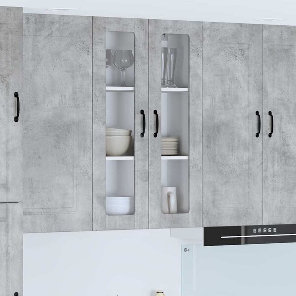 VidaXL Fali konyhaszekrény Beton Szürke 60 x 31 x 100 cm Faanyag