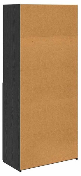 VidaXL Magasfiú Fekete tölgy 80 x 42,5 x 185 cm Faanyag