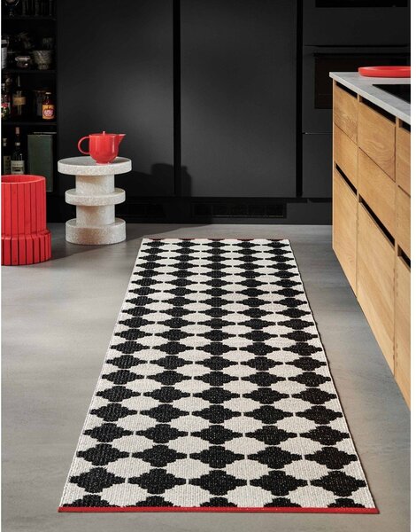 Fekete-fehér kültéri-beltéri szőnyeg 70x90 cm Marre Black Coral – Pappelina