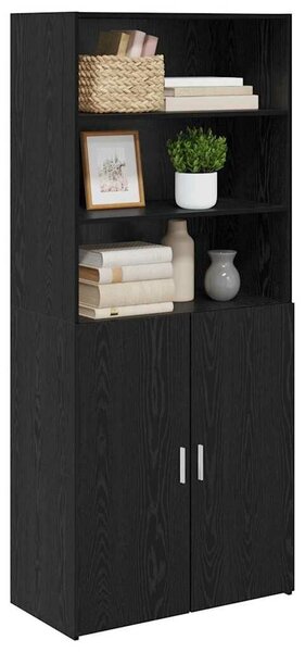 VidaXL Magasfiú Fekete tölgy 80 x 42,5 x 185 cm Faanyag