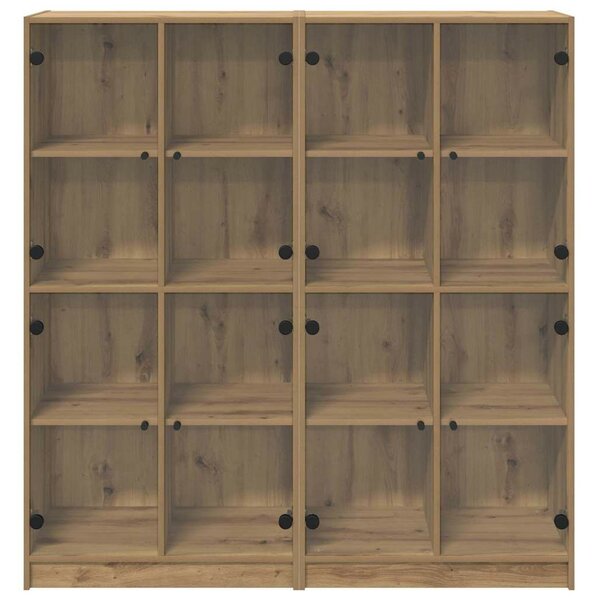 VidaXL Magasfiú 2 pcs Artisan tölgy 136 x 37 x 142 cm Faanyag