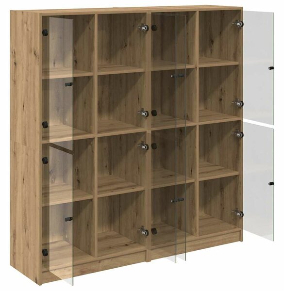 VidaXL Magasfiú 2 pcs Artisan tölgy 136 x 37 x 142 cm Faanyag