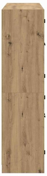 VidaXL Magasfiú 2 pcs Artisan tölgy 136 x 37 x 142 cm Faanyag