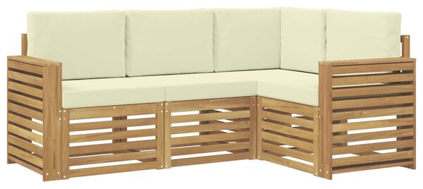 VidaXL Ülőgarnitúrák 4 pcs Fehér és Krém színű 191 x 132,5 x 73 cm