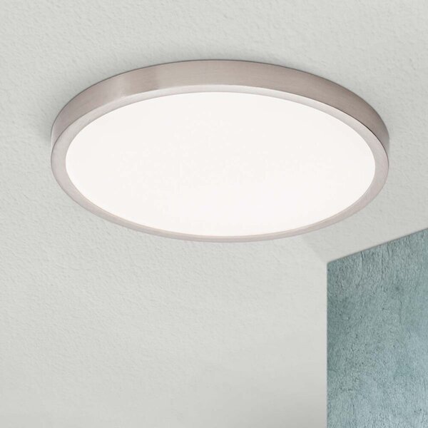 LERO modern LED mennyezeti lámpa, matt króm, kerek, 30cm