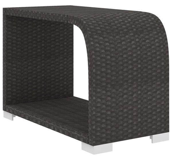 VidaXL 10 részes fekete polyrattan kerti ülőgarnitúra párnákkal