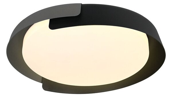 V-TAC okos dekoratív mennyezeti CCT LED lámpa, 48W, fekete és szürke szín, 500x80mm - SKU 24185