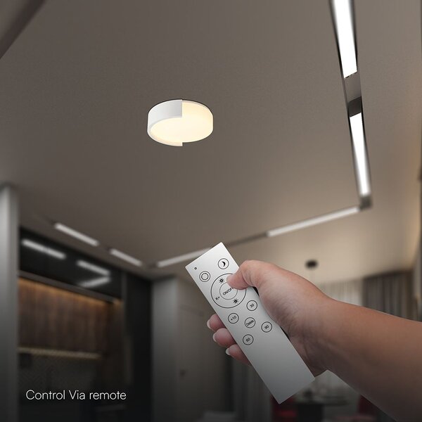 V-TAC okos dekoratív mennyezeti CCT LED lámpa, 48W, fehér színű, 450x120mm - SKU 24189