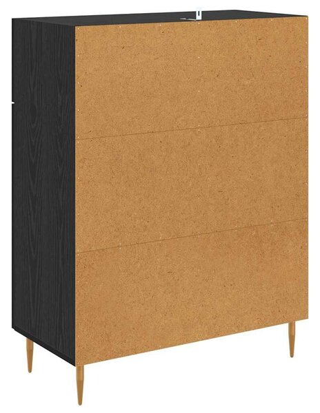 VidaXL Széf Fekete tölgy 69,5 x 34 x 90 cm Szerelt Fa