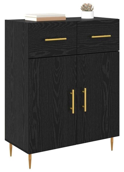 VidaXL Széf Fekete tölgy 69,5 x 34 x 90 cm Szerelt Fa