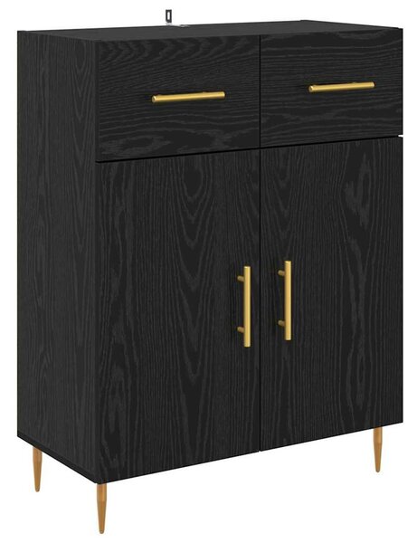 VidaXL Széf Fekete tölgy 69,5 x 34 x 90 cm Szerelt Fa