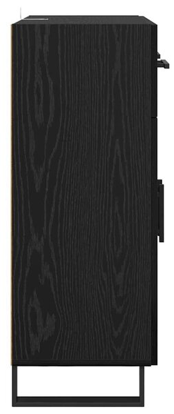 VidaXL Széf Fekete tölgy 69,5 x 34 x 90 cm Szerelt Fa