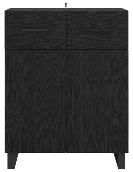 VidaXL Széf Fekete tölgy 69,5 x 34 x 90 cm Szerelt Fa