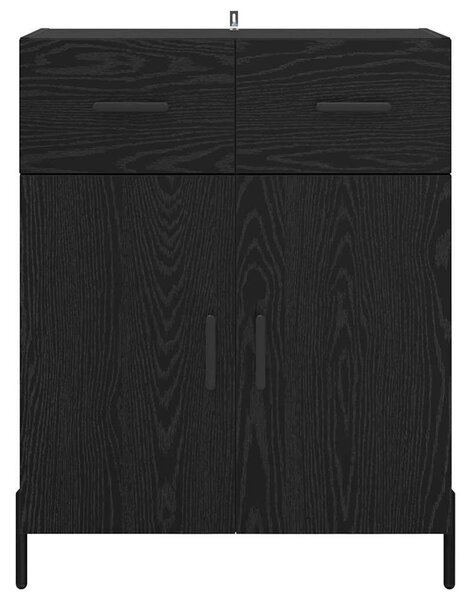 VidaXL Széf Fekete tölgy 69,5 x 34 x 90 cm Szerelt Fa