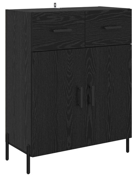 VidaXL Széf Fekete tölgy 69,5 x 34 x 90 cm Szerelt Fa