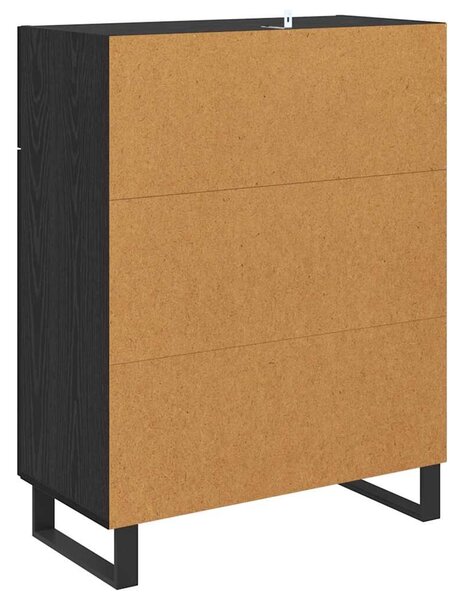 VidaXL Széf Fekete tölgy 69,5 x 34 x 90 cm Szerelt Fa