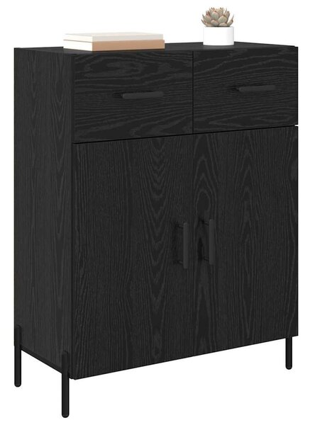 VidaXL Széf Fekete tölgy 69,5 x 34 x 90 cm Szerelt Fa