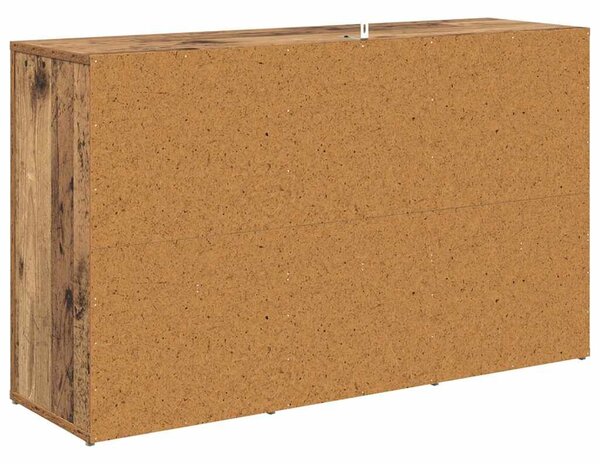 VidaXL Széf fiókkal Öreg fa 100 x 30 x 59,5 cm Faanyag