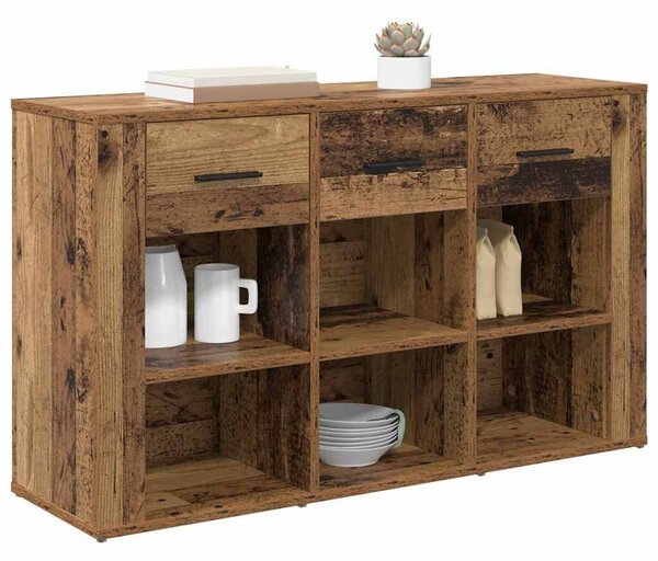 VidaXL Széf fiókkal Öreg fa 100 x 30 x 59,5 cm Faanyag