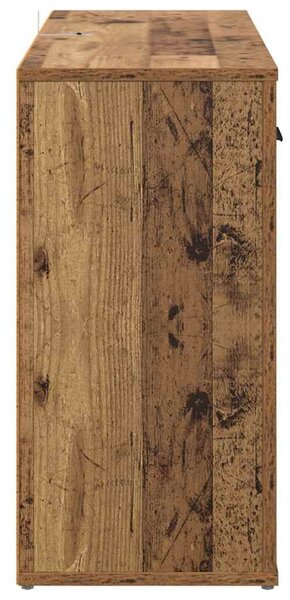 VidaXL Széf fiókkal Öreg fa 100 x 30 x 59,5 cm Faanyag