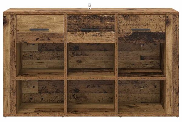 VidaXL Széf fiókkal Öreg fa 100 x 30 x 59,5 cm Faanyag