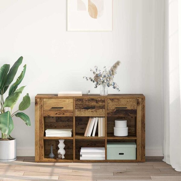 VidaXL Széf fiókkal Öreg fa 100 x 30 x 59,5 cm Faanyag