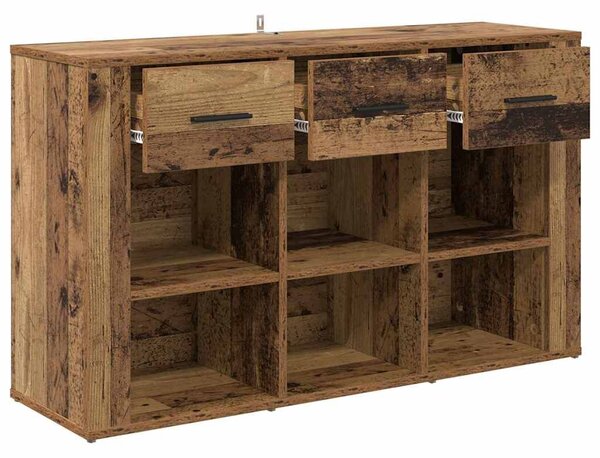 VidaXL Széf fiókkal Öreg fa 100 x 30 x 59,5 cm Faanyag